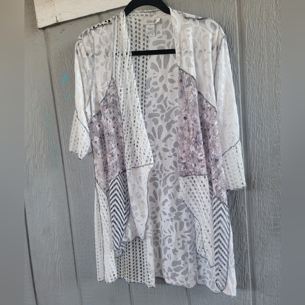 Aris.A patchwork‎ Lace Cardigan Sweater Boho Chic